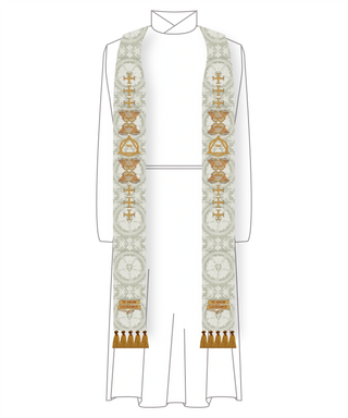 Te Deum Stole  | Christmas Easter White Stoles