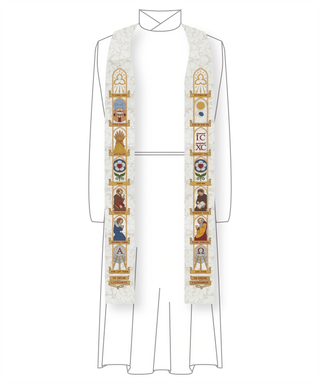 Te Deum Stole Heritage | Christmas Easter White Stoles