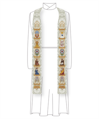 Te Deum Stole Heritage | Christmas Easter White Stoles