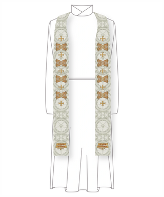 Te Deum Stole | Christmas Easter White Stoles