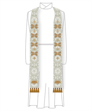 Te Deum Stole | Christmas Easter White Stoles