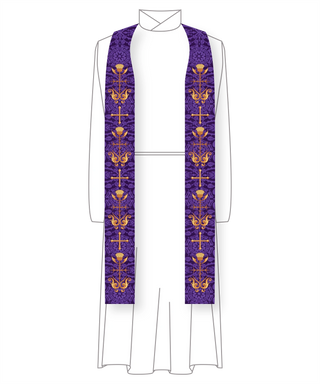 Thistle and Thorn Pastor Lent Stoles | Purple Priest Liturgical Stoles