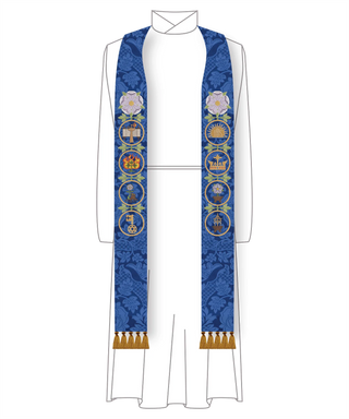 Advent Stole for Clergy (Blue, Violet) | O'Antiphone Advent Collection