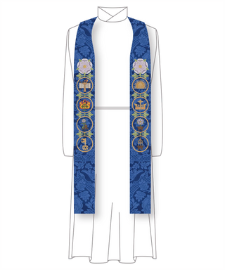 Advent Stole for Clergy (Blue, Violet) | O'Antiphone Advent Collection