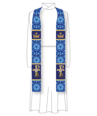 Rex Gentium Advent Stole for Clergy (Blue or Violet) | Clergy Stoles