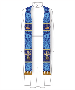 Rex Gentium Advent Stole for Clergy (Blue or Violet) | Clergy Stoles