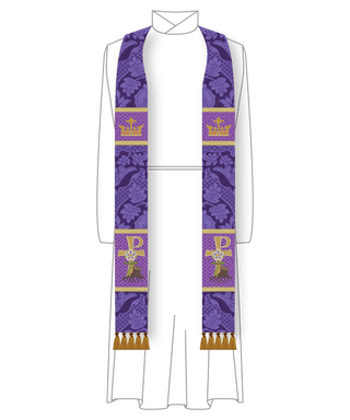 Advent Pastor or Priest Stole for Clergy | Rex Gentium in Blue or Violet