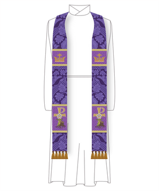 Rex Gentium Advent Stole for Clergy (Blue or Violet) | Clergy Stoles