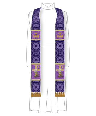 Rex Gentium Advent Stole for Clergy (Blue or Violet) | Clergy Stoles