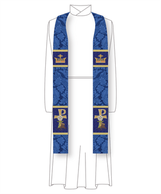 Advent Pastor or Priest Stole for Clergy | Rex Gentium in Blue or Violet