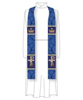 Rex Gentium Advent Stole for Clergy (Blue or Violet) | Clergy Stoles