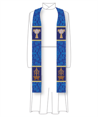 Advent Tau Rose O Virgo Virginum | Blue and Violet Advent Stoles