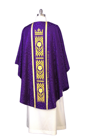 Advent Violet Lattice Pastor Priest Chasuble | Advent Priest Chasuble