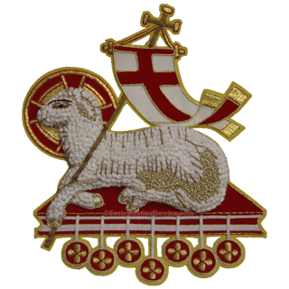 Agnus Dei Goldwork Applique for Liturgical Vestments and Chasubles