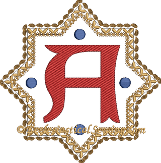 Alpha Ditigal Embridery Design | Digital Machine Embroidery Design Ecclesiastical Sewing