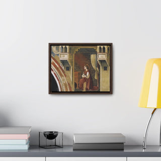 Annunciation the Virgin Giotto di Bondone - c.1306 - Premium Framed Wrapped Canvas Print