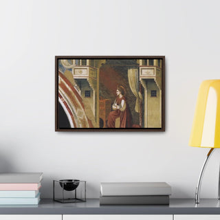 Annunciation the Virgin Giotto di Bondone - c.1306 - Premium Framed Wrapped Canvas Print