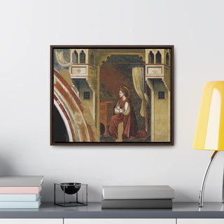 Annunciation the Virgin Giotto di Bondone - c.1306 - Premium Framed Wrapped Canvas Print