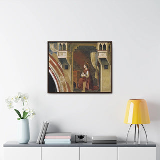 Annunciation the Virgin Giotto di Bondone - c.1306 - Premium Framed Wrapped Canvas Print