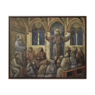 Apparition at the Chapter House at Arles - Giotto di Bondone - c.1300 - Premium Framed Wrapped Canvas Print