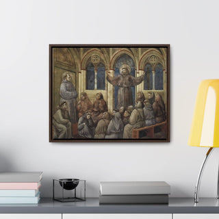 Apparition at the Chapter House at Arles - Giotto di Bondone - c.1300 - Premium Framed Wrapped Canvas Print