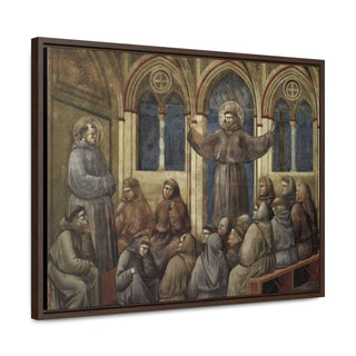 Apparition at the Chapter House at Arles - Giotto di Bondone - c.1300 - Premium Framed Wrapped Canvas Print