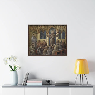 Apparition at the Chapter House at Arles - Giotto di Bondone - c.1300 - Premium Framed Wrapped Canvas Print