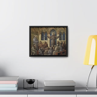 Apparition at the Chapter House at Arles - Giotto di Bondone - c.1300 - Premium Framed Wrapped Canvas Print