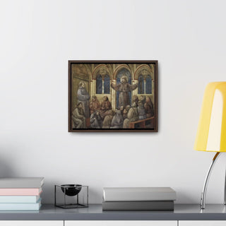 Apparition at the Chapter House at Arles - Giotto di Bondone - c.1300 - Premium Framed Wrapped Canvas Print