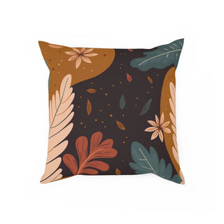 Bohemian Bliss: Premium Square Accent Pillow with Floral/Botanical Design - Ideal as a Gift