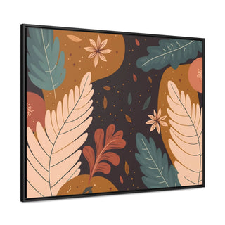 Boho Botanical Beauty: Bright Floral Canvas Print - Perfect for adding a touch of natural beauty and boho charm to any space.