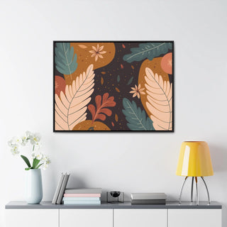 Boho Botanical Beauty: Bright Floral Canvas Print - Perfect for adding a touch of natural beauty and boho charm to any space.