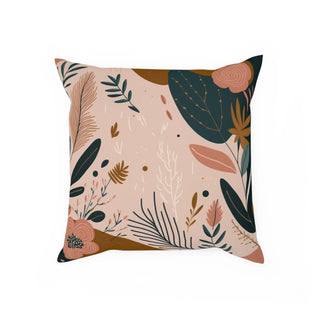 Boho Chic: Premium Square Accent Pillow with Floral/Botanical Design - A Perfect Gift