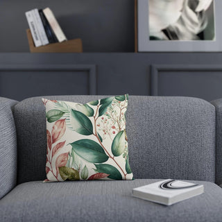 Boho-Inspired Gift: Premium Square Accent Pillow with Floral/Botanical Design