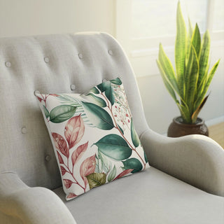 Boho-Inspired Gift: Premium Square Accent Pillow with Floral/Botanical Design