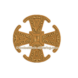 Canterbury Scroll Cross - File di ricamo a macchina religiosa