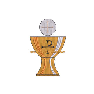 Chalice and Host Design--Religious Machine Embroidery File