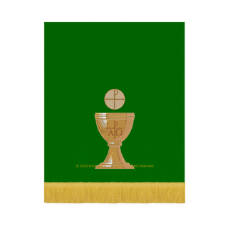 Chalice Embroidered Green Pulpit Fall | Green Trinity Pulipit Fall - Ecclesiastical Sewing