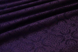 Silk Damask Fabric Chelmsford Violet | Historicial Liturgical Silk Damask Fabric Ecclesiastical Sewing