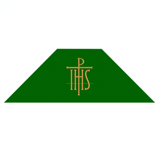 Chi Rho IHS Green Chalice Veil or Burse | Green Trinity Chalice Veil or Burse