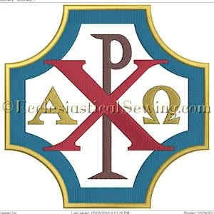 Chi Rho--Religious Machine Embroidery File