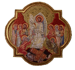 Christ Victorious Gold Work Applique