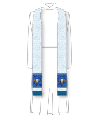 Christmas Rose Clergy Stole |  Virgin and Child Church Vestment Collection