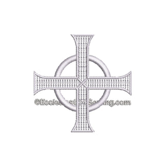 Circle and Cross Altar Linen Design | Machine Embroidery File