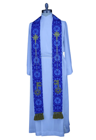 City of David Clergy Stole (Handmade) | Pastoral, Priest, or Deacon Stoles