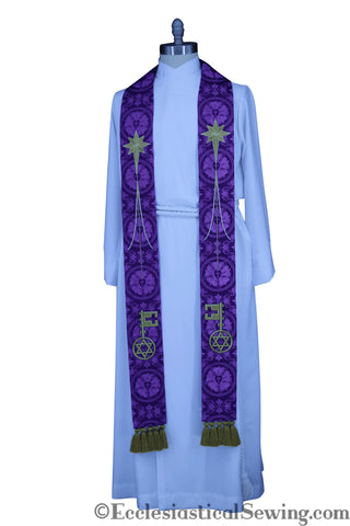 City of David Clergy Stole (Handmade) | Pastoral, Priest, or Deacon Stoles