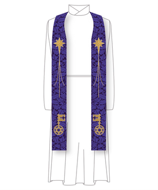 City of David Clergy Stole (Handmade) | Pastoral, Priest, or Deacon Stoles