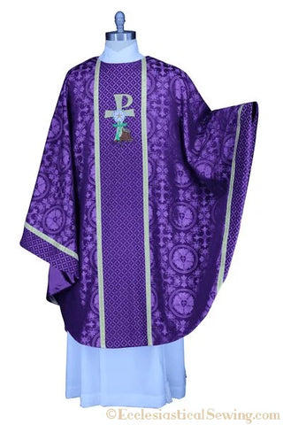 City of David Great O Antiphon Chasuble in Blue or Violet Ecclesiastical Sewing