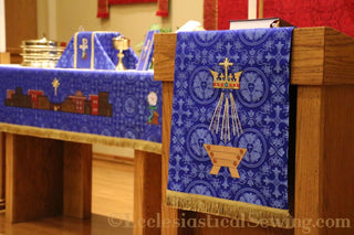 Advent Altar Hanging | City of David Pulpit and Lectern Falls