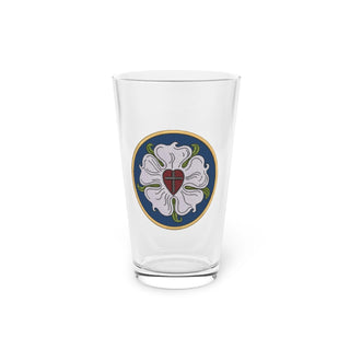 Classic Elegance, Faithful Symbolism: Pint Glass, 16oz Luther Rose Reformation